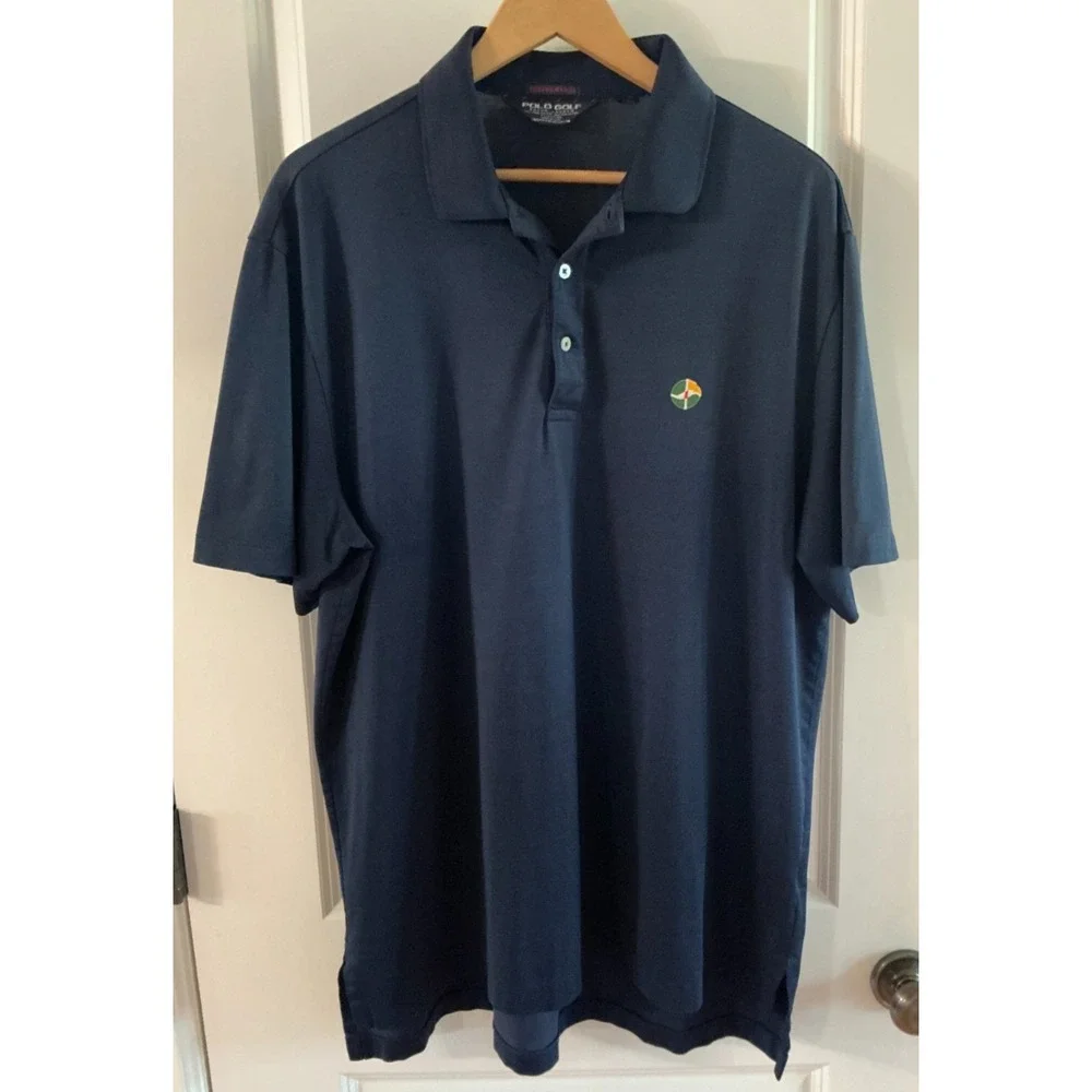 Polo Golf Ralph‎ Lauren Performance Polo – Blue Crest Logo – XL – Stretch Cotton